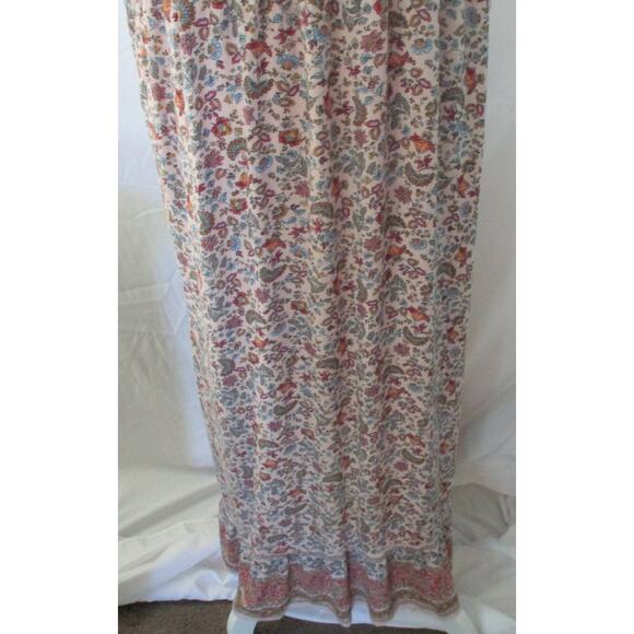 J. Jill Women's Light Pink Floral Print Short Sleeve Maxi Dress Size Large - Picture 8 of 11